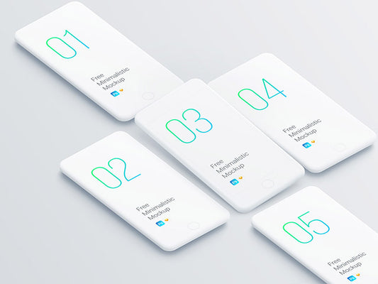 Free Set Of Smartphone Clay Mockups For Sketch & Photoshop