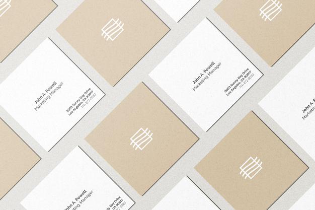 Free Set Of Square Cards Mockup Psd