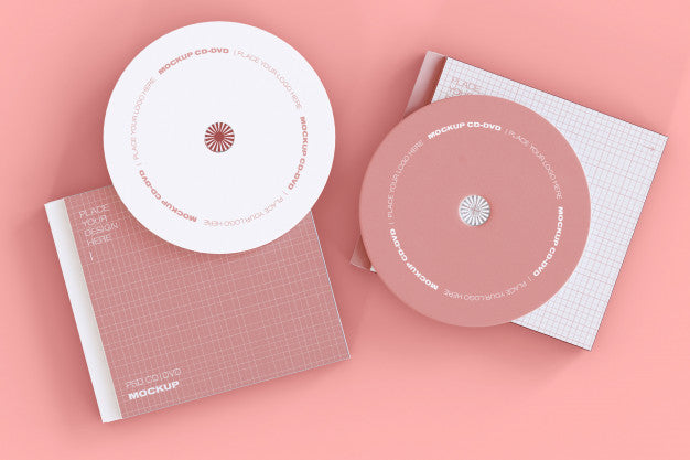 Free Set Of Two Cd Discs Mockup Psd
