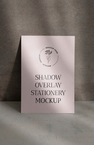 Free Shadow Overlay Stationery Mockup Psd