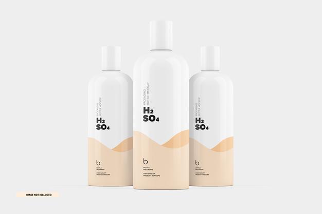 Free Shampoo Bottle Packaging Mockup Psd