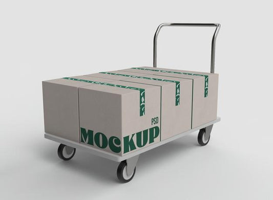 Free Shipping Box Mockup Psd