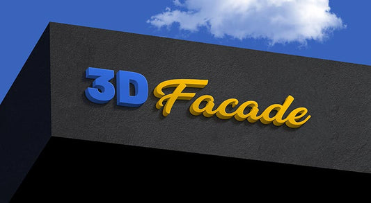 Free Shop Facade 3D Logo Mockup Psd
