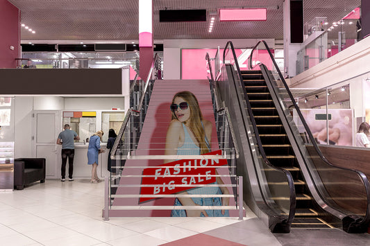 Free Shopping Center Escalator Mockup