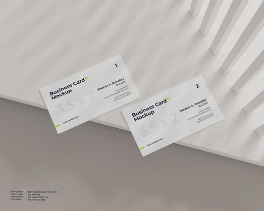 Free Side By Side Business Card Mockup Psd