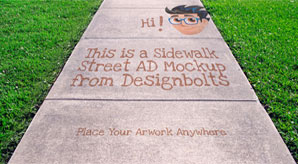 Free Sidewalk Street Advertising Outdoor Mock-Up Psd