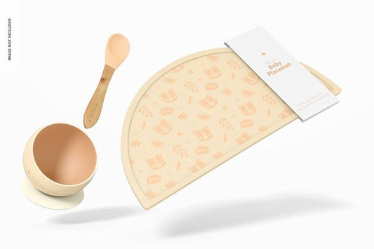 Free Silicone Baby Placemat Mockup, Falling Psd