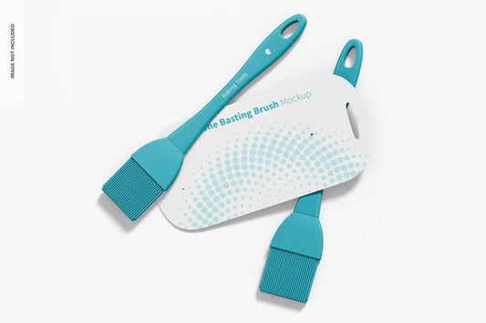 Free Silicone Basting Brushes Mockup, Perspective View Psd