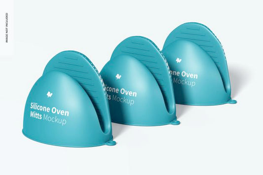 Free Silicone Oven Mitts Mockup Psd