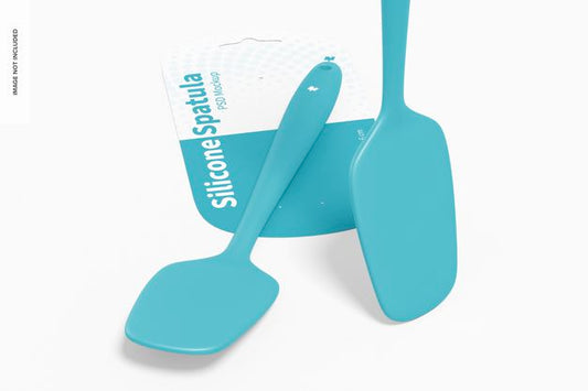 Free Silicone Spatulas Mockup, Standing And Dropped Psd