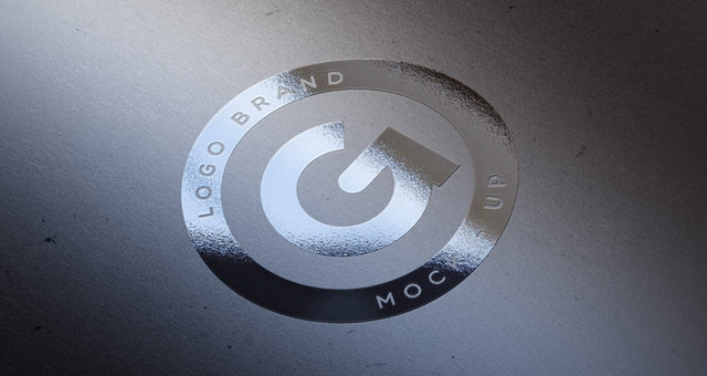 Free Silver Foil Logo Mock-Up Template