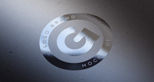 Free Silver Foil Logo Mock-Up Template