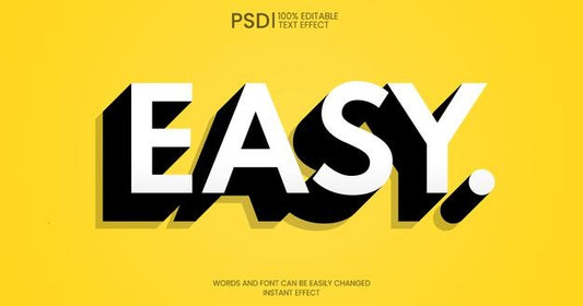 Free Simple 3D Shadow Text Effect Psd