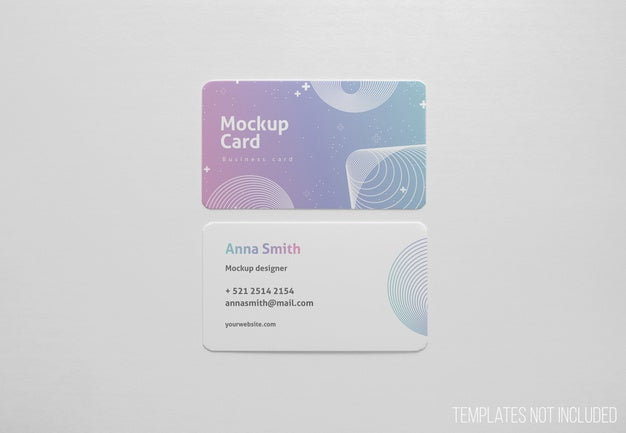 Free Simple Mockup Of Visiting Cards Psd