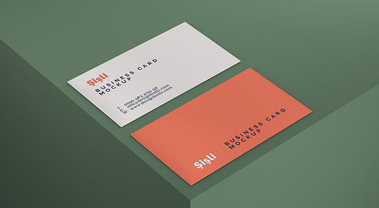 Free Simple Photorealistic Business Card Mockup Psd