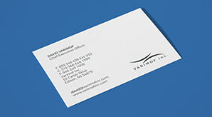 Free Simple Yet Elegant White Business Card Mockup With Textured Background