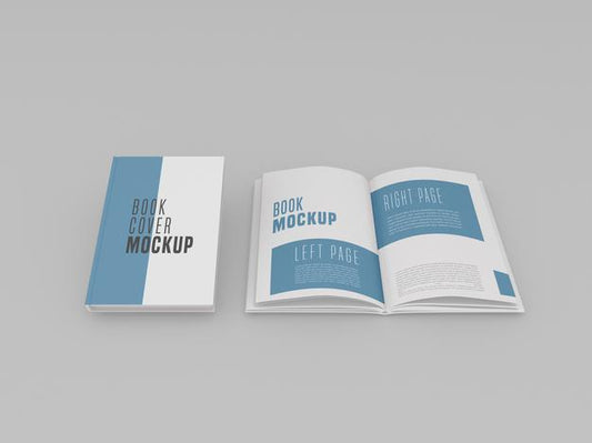 Free Single Hard Cover With Open Book Mockup Psd