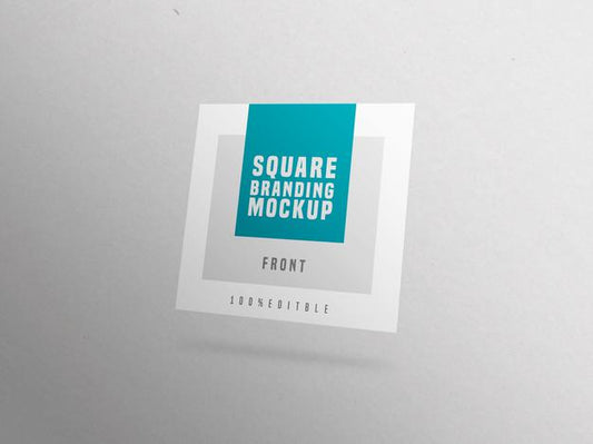 Free Single Square Business Card Mockup Psd
