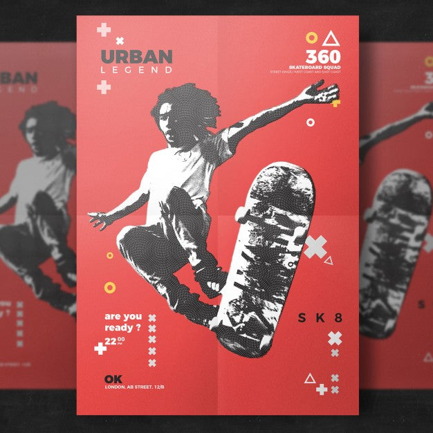 Free Skateboard Flyer Template Psd