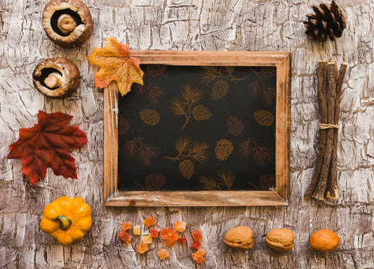 Free Slate Mockup With Autumn Concept Psd