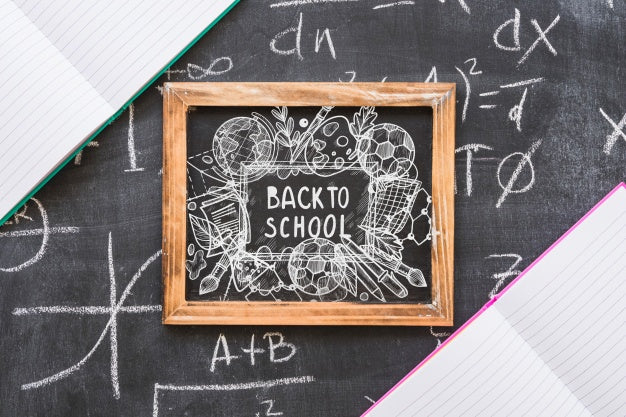 Free Slate Mockup With Back To School Concept Psd