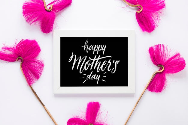 Free Slate Mockup With Mothers Day Concept Psd