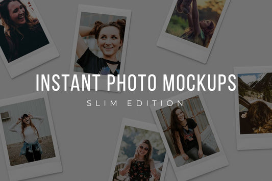 Free Slim Instant Photo Collage Mockups