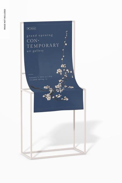Free Small Exhibition Poster Stand Mockup Psd