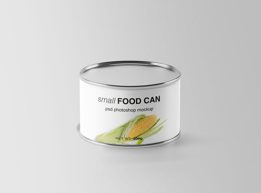 Free Small Food Can Mockup