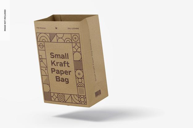 Free Small Kraft Paper Bags Mockup Psd