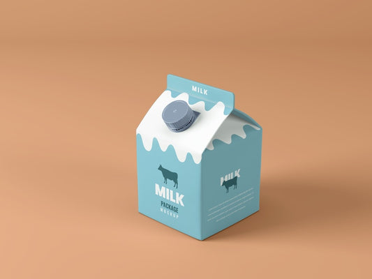 Free Small Milk Box Mockup