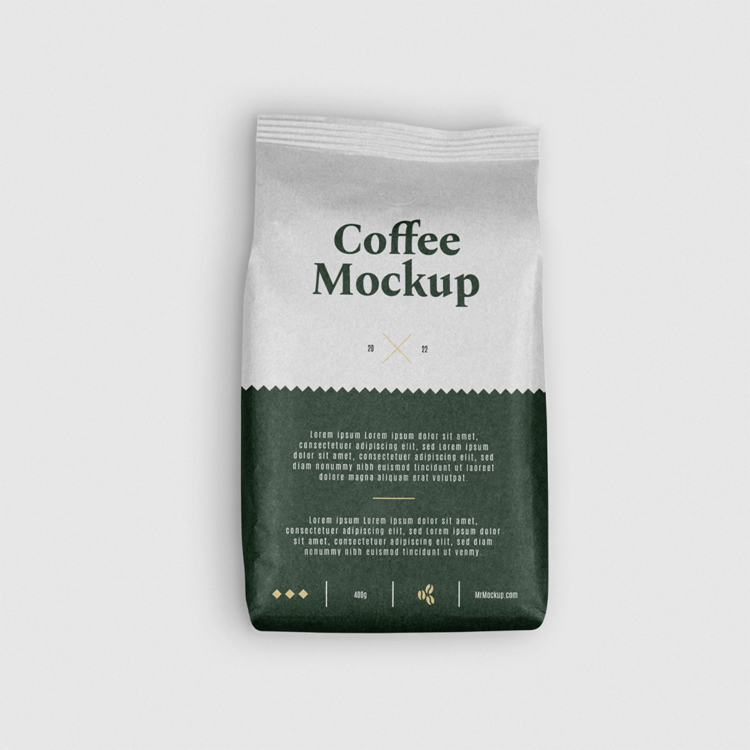 Free Small Paper Coffee Bag Mockup