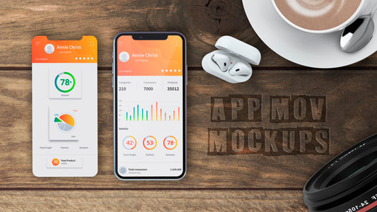 Free Smartphone Mockup For Apps Psd