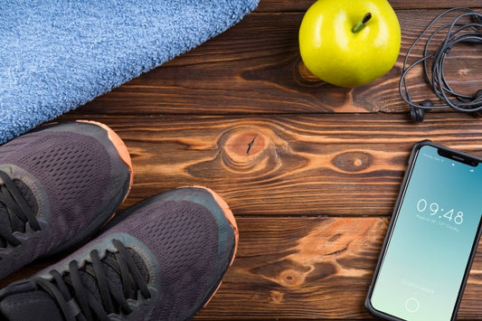 Free Smartphone Mockup With Fitness Concept Psd