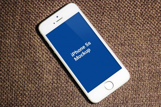 Free Smartphone With Blue Screen Psd
