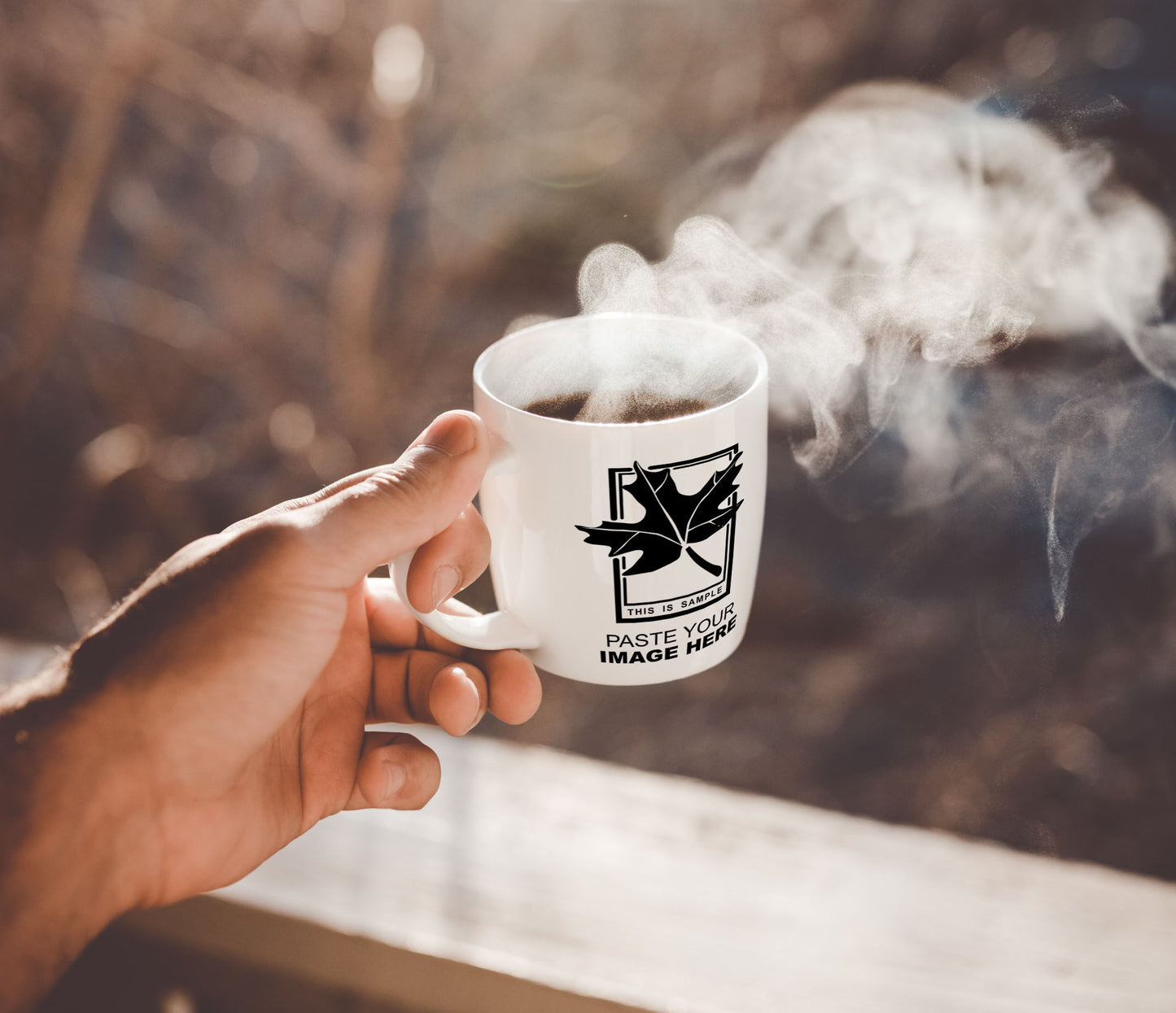 Free Smoky Coffee Mug Product Mockup