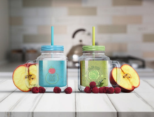 Free Smoothies Full Of Vitamins Mock-Up Psd