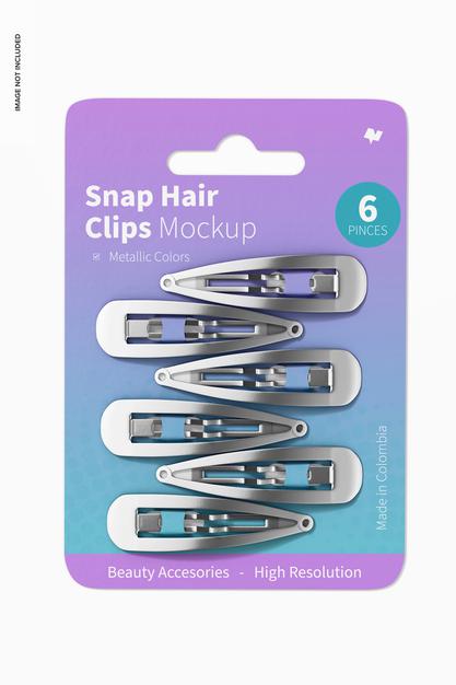 Free Snap Hair Clips Blister Mockup Psd