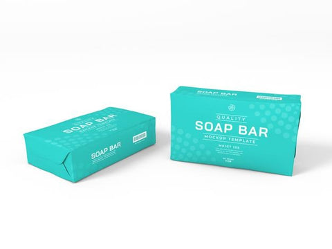 Free Soap Bar Box Packaging Mockup Psd