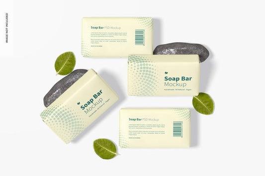 Free Soap Bars With Paper Package Mockup Psd