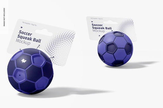 Free Soccer Squeak Balls Mockup, Front And Back Psd
