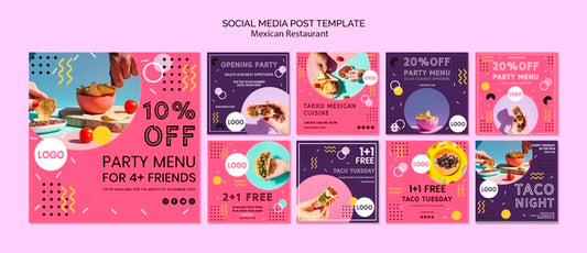 Free Social Media Mexican Food Template Psd