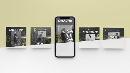 Free Social Media Posts And Smartphone Mock-Up Psd