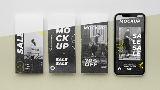 Free Social Media Stories And Smartphone Mock-Up Psd