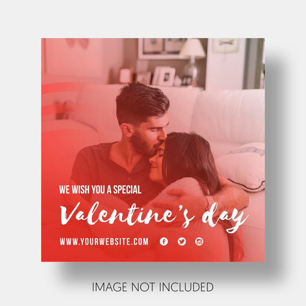 Free Social Template Happy Valentine'S Day Psd