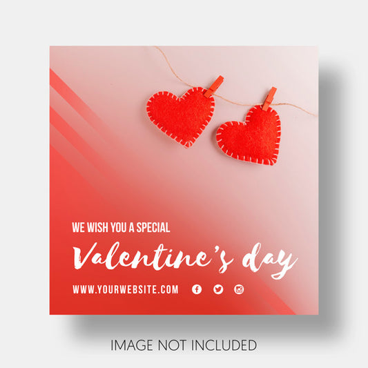 Free Social Template Happy Valentine'S Day Psd