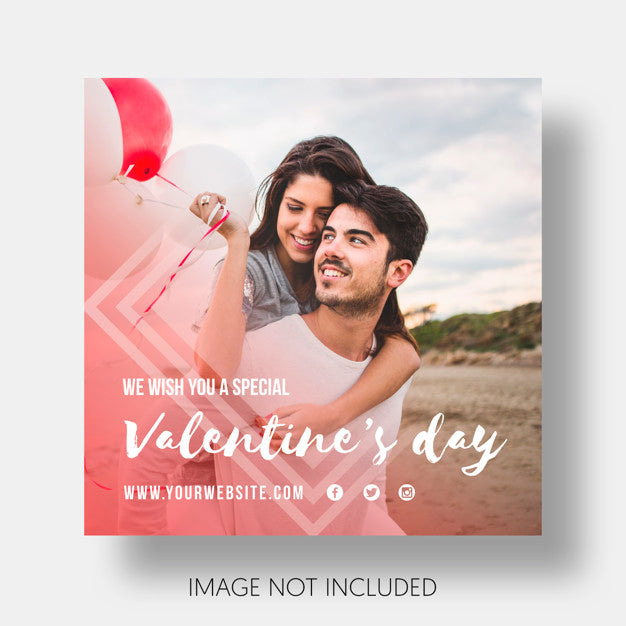 Free Social Template Happy Valentine'S Day Psd