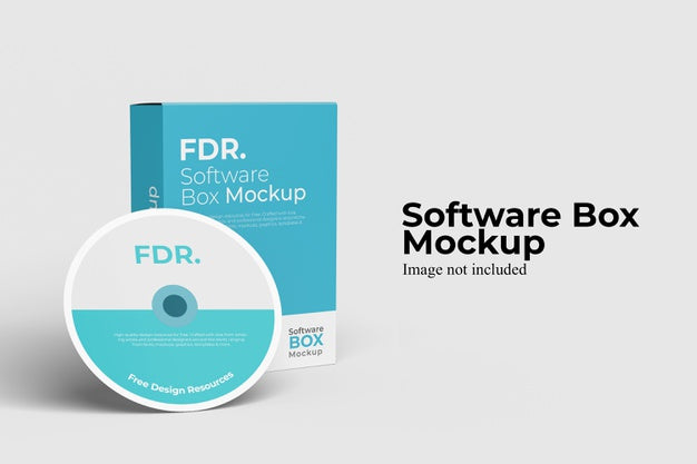 Free Software Box Mockup Psd