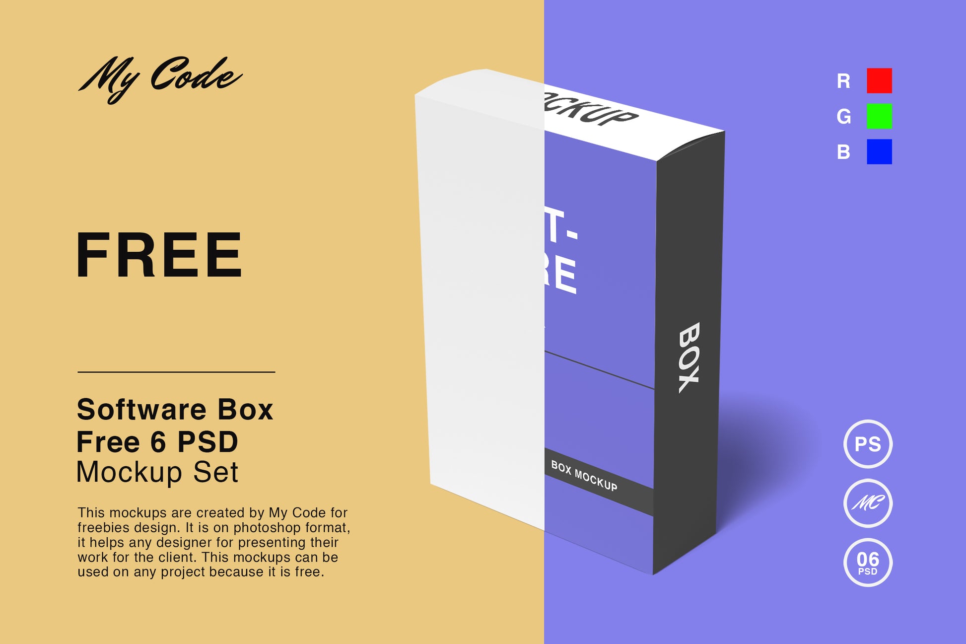 Free Software Box Mockup