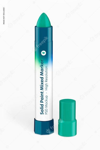 Free Solid Paint Mixed Marker Mockup Psd